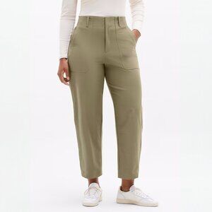 Athleta Skyline High Rise Barrel Leg Pant (Color Olive Branch) (8)